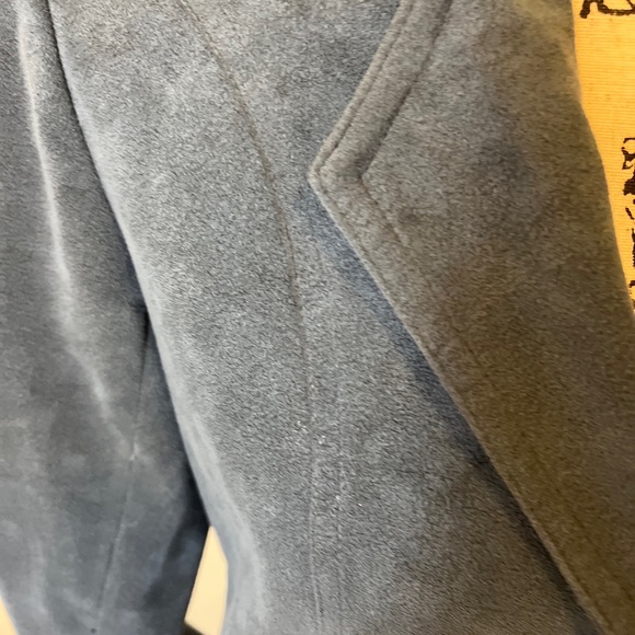 Gino Rossi Women’s Blue/Gray Collared Long Sleeve Button Front Overcoat Size 4 - Picture 3 of 13